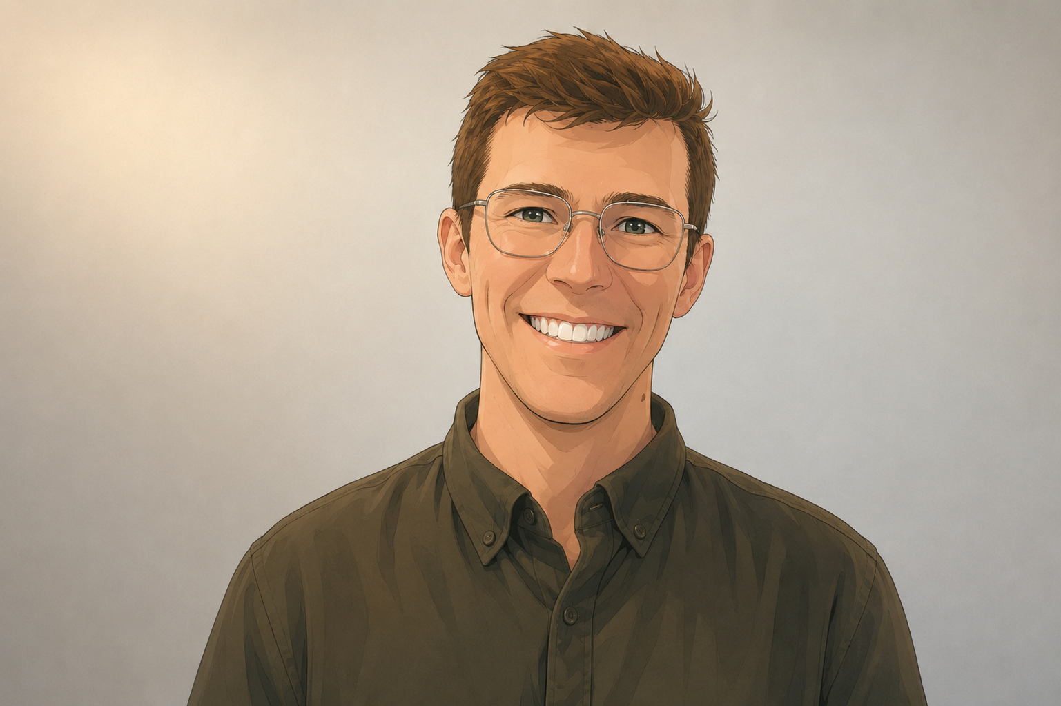 Illustrated portrait of Jan Erik Naess